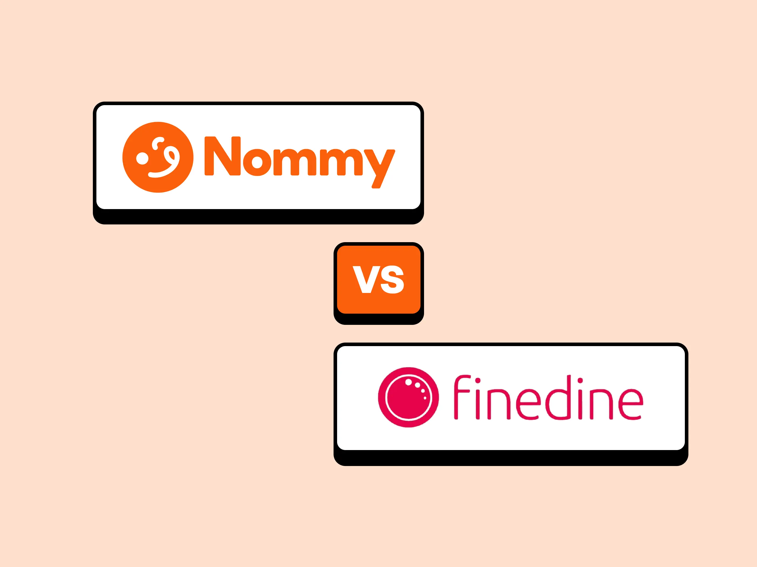 Placeholder for a side-by-side Nommy and FineDine digital menu comparison